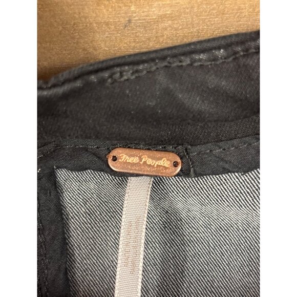 Black Mini Skirt With Zipper & Stitching Detail - Picture 8 of 9